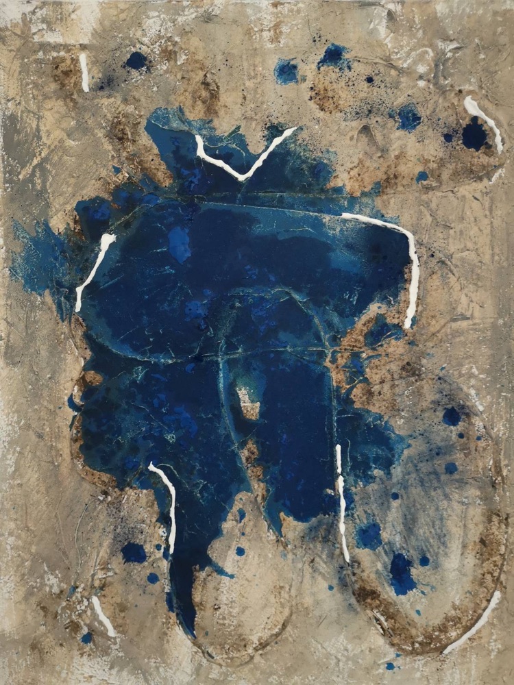 Painting “Blue Explosion” by Selina Galka